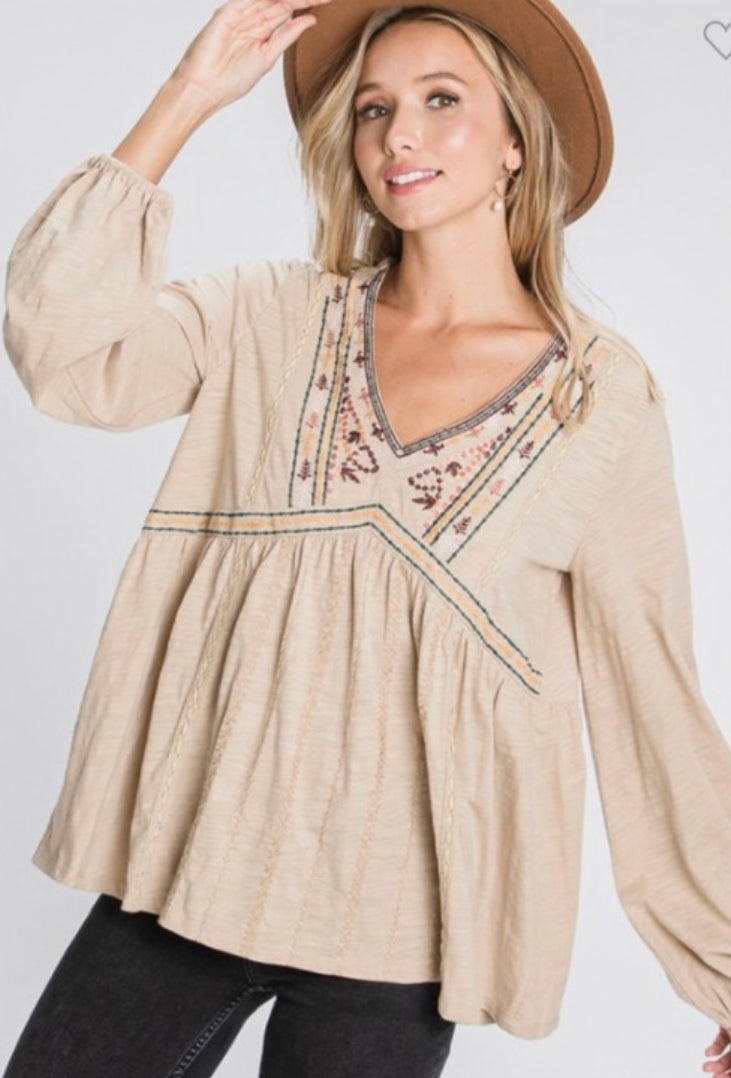 Cadence Embroidered Top