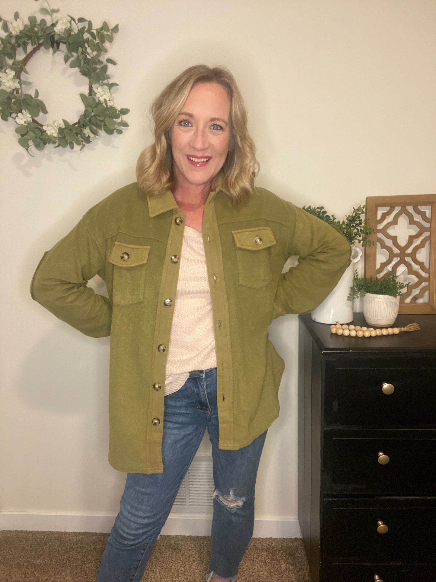 Sabrina Elbow Patch Shacket
