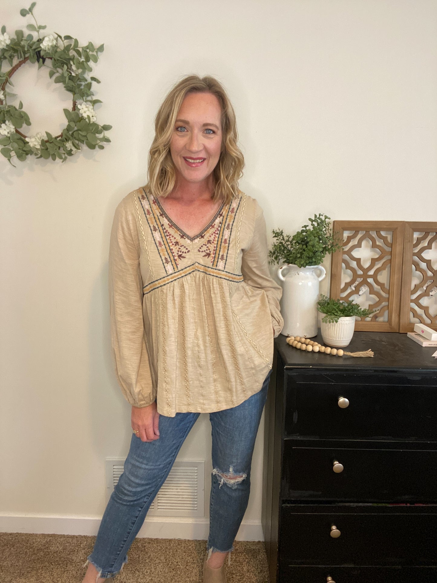 Cadence Embroidered Top