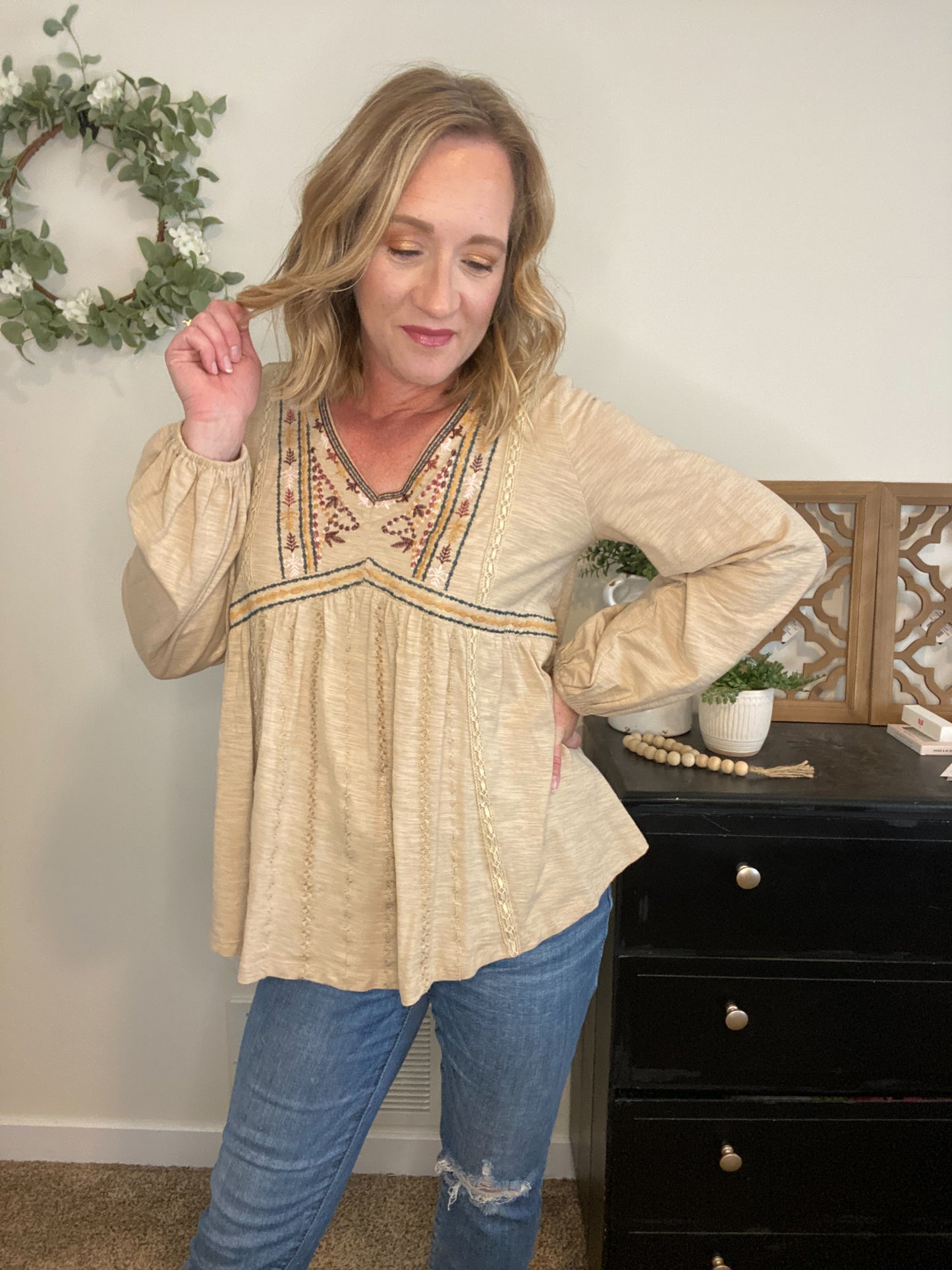 Cadence Embroidered Top