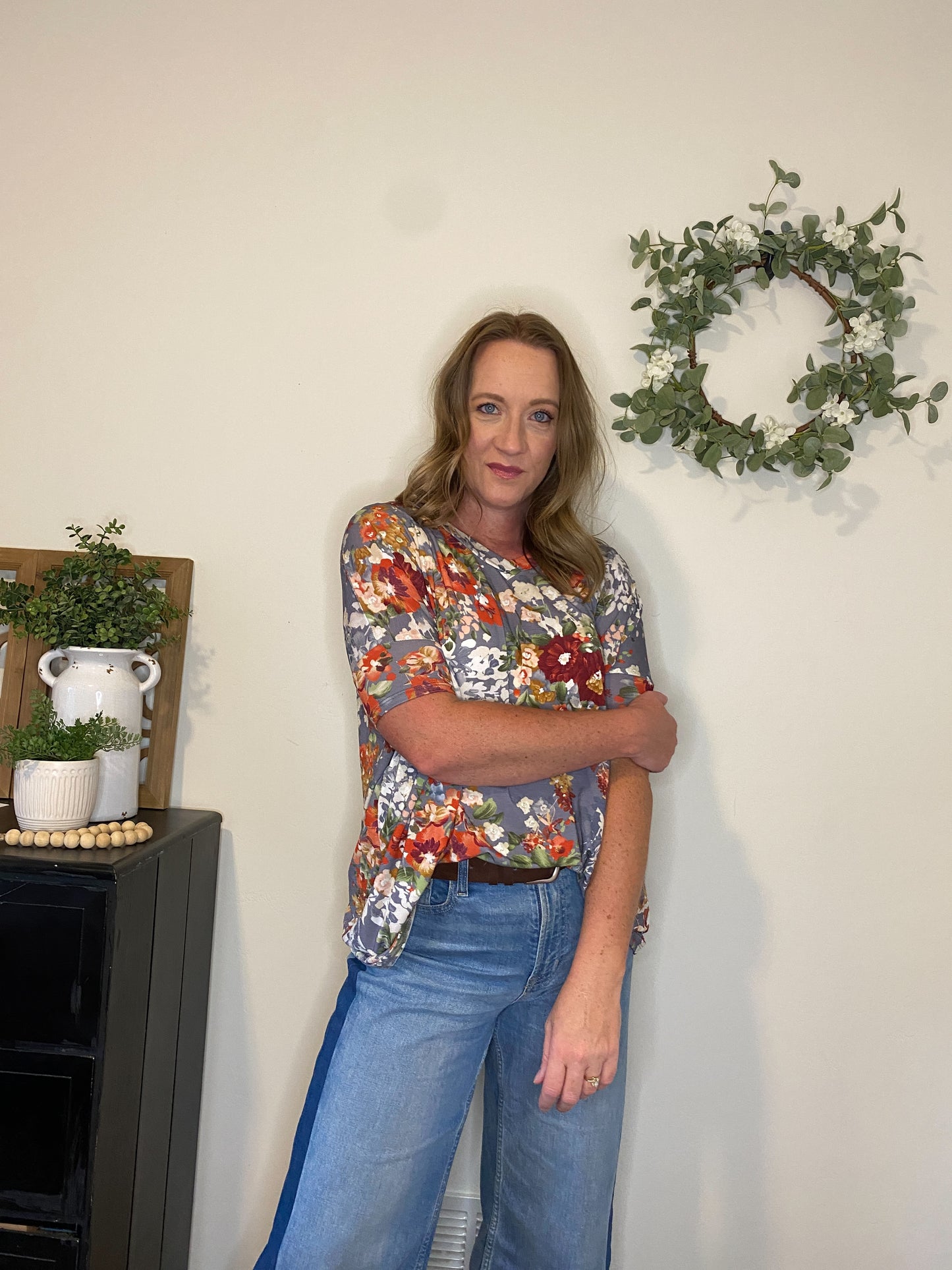 Kendra Floral V-neck