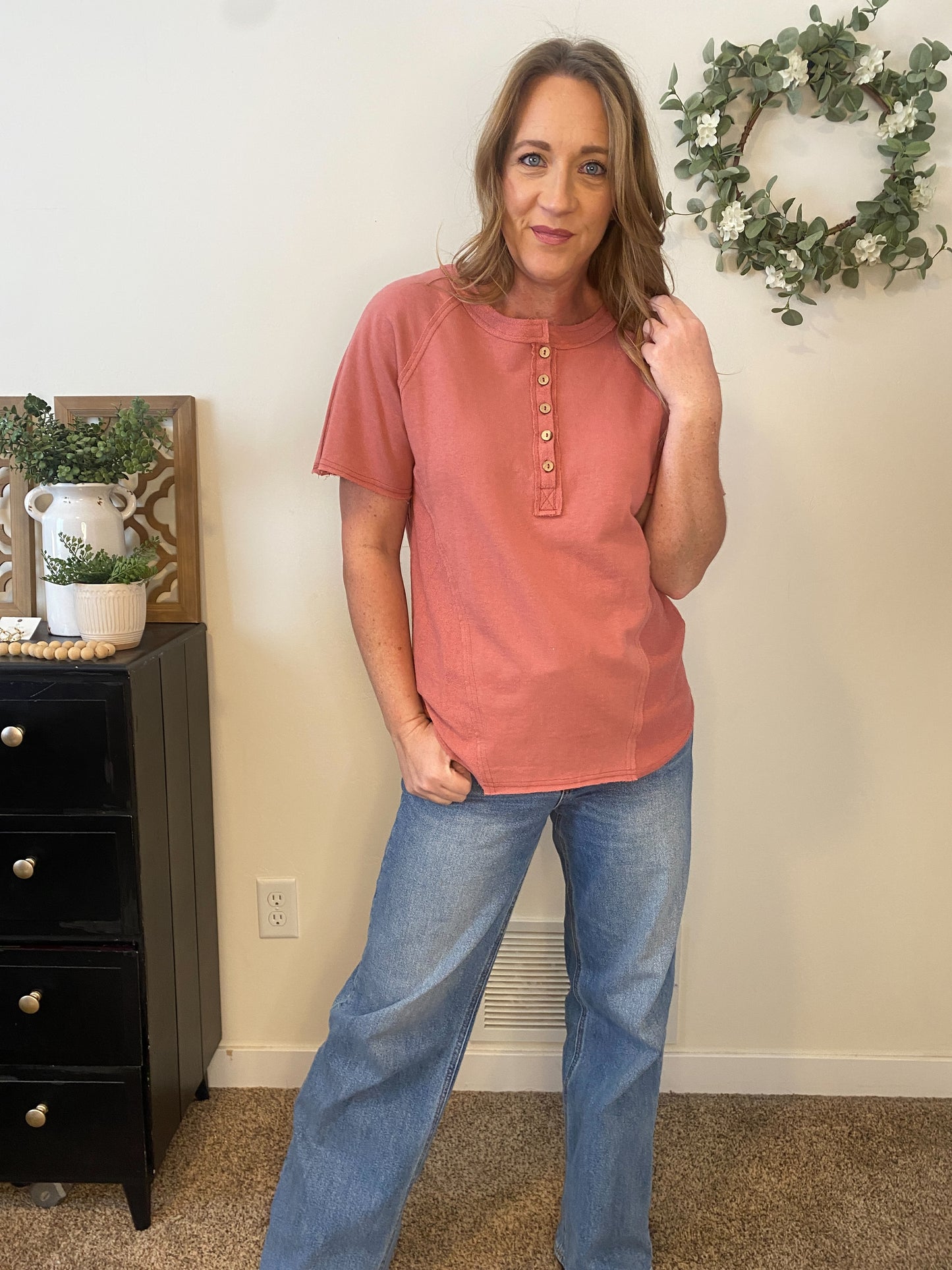 Tori Raglan Sleeve in Rose