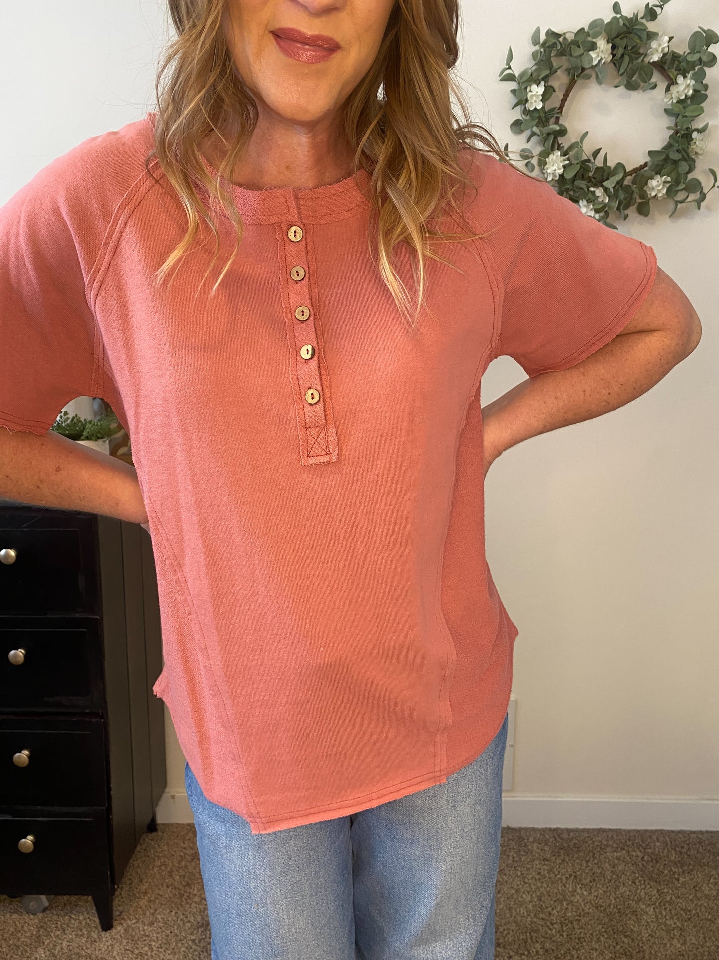 Tori Raglan Sleeve in Rose