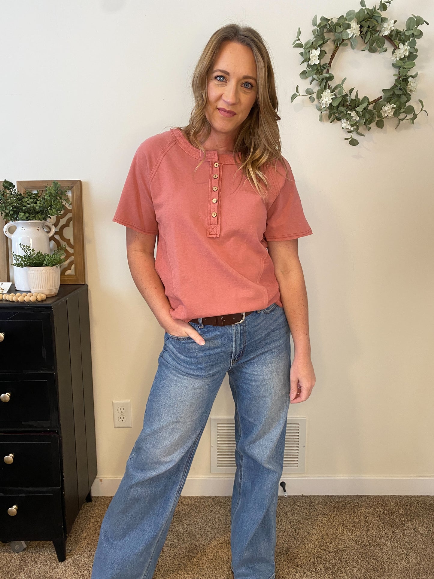 Tori Raglan Sleeve in Rose