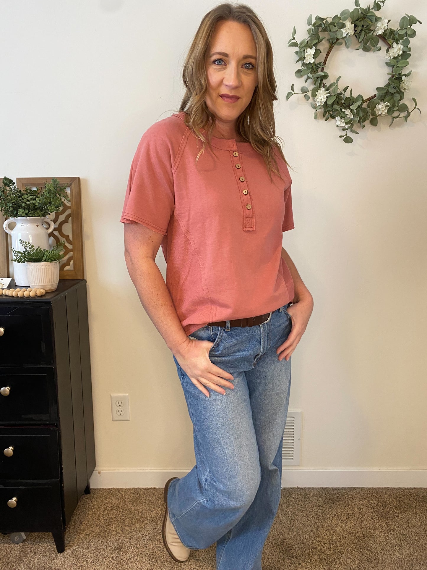 Tori Raglan Sleeve in Rose