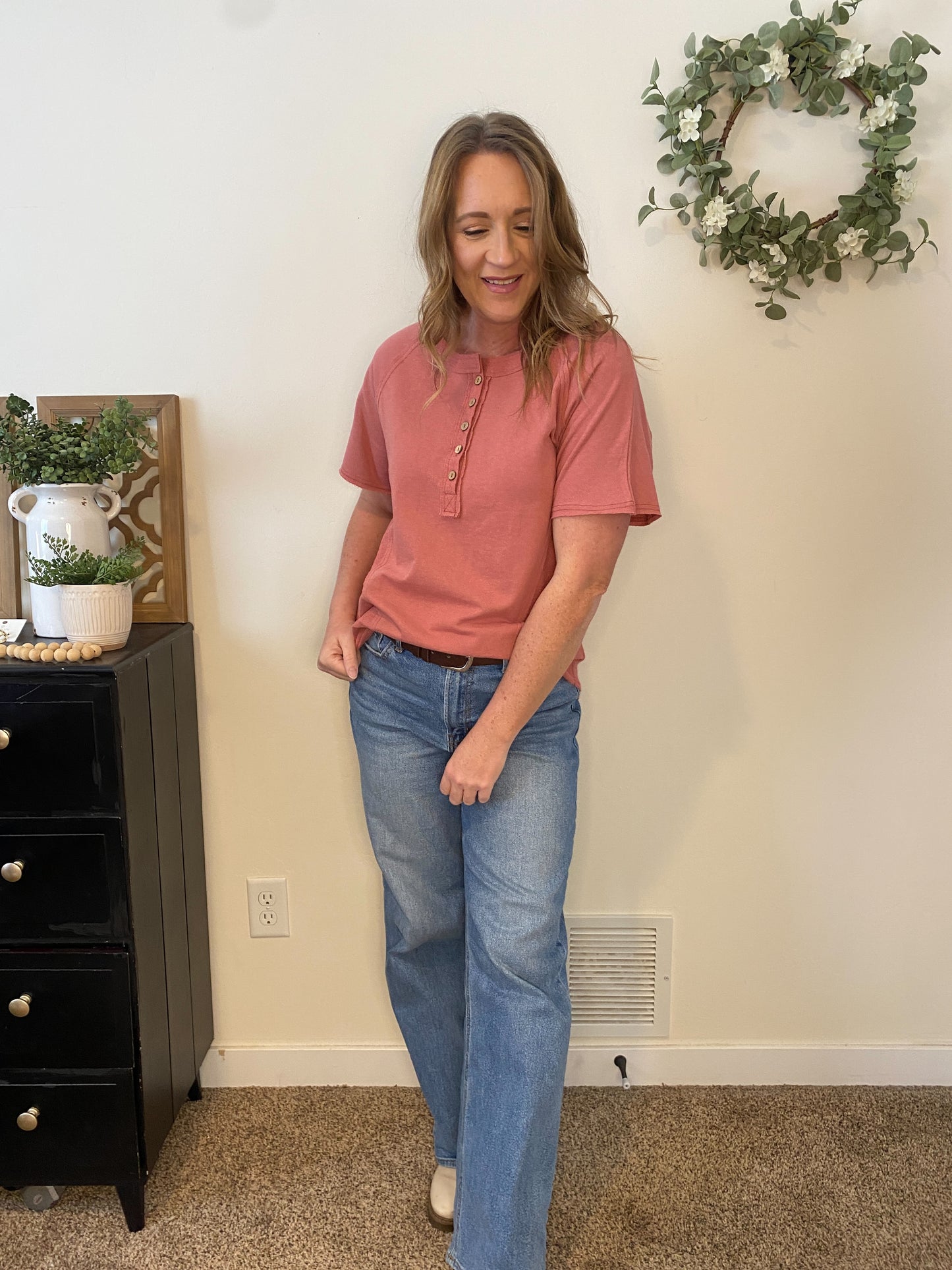 Tori Raglan Sleeve in Rose