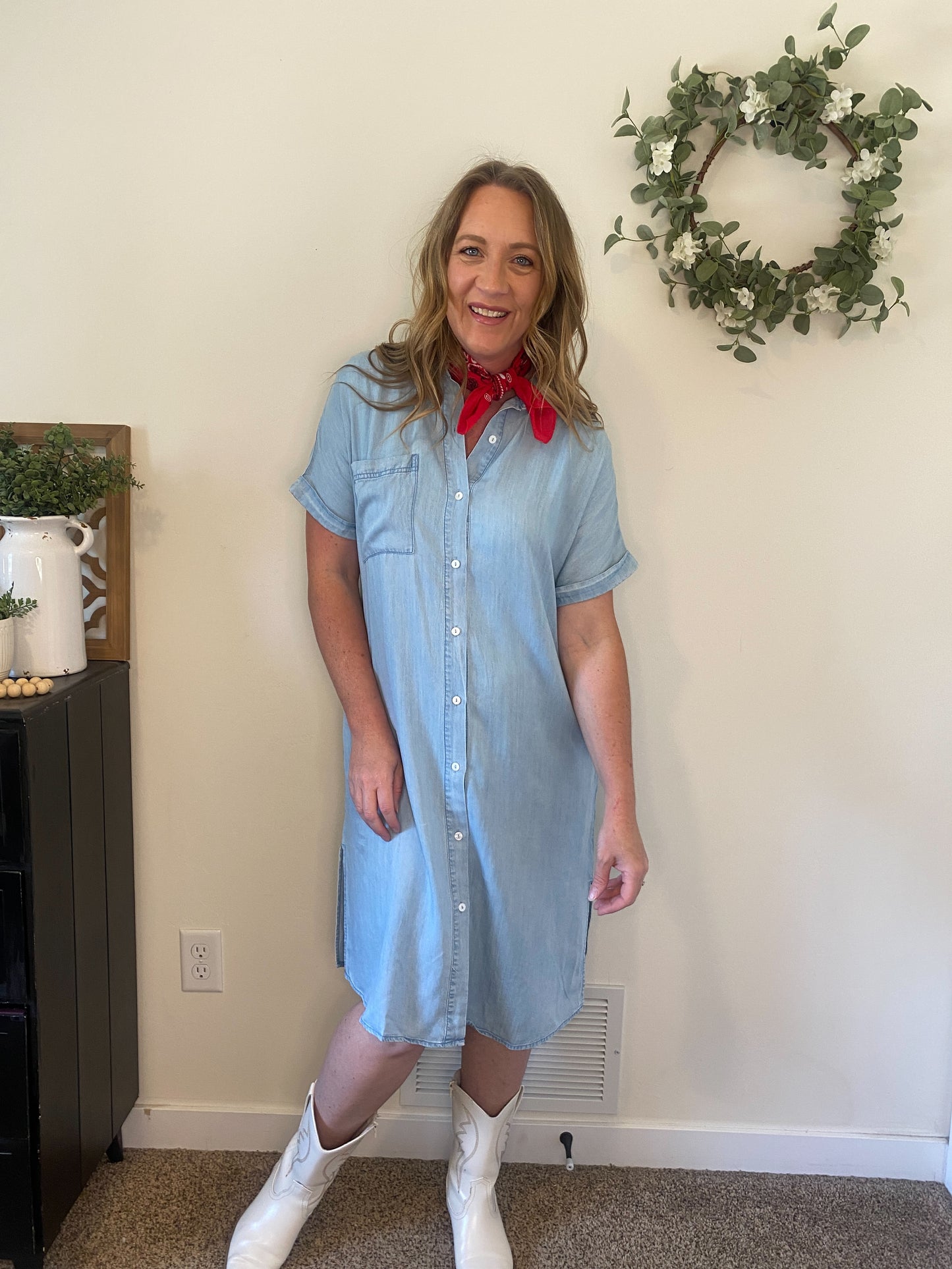 Della Lightweight Denim Dress