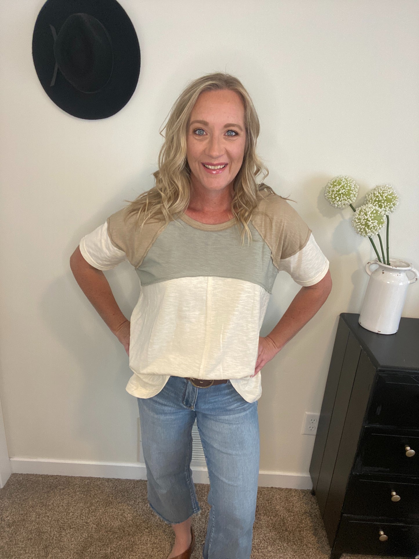 Mallory Patchwork Color Block Tee
