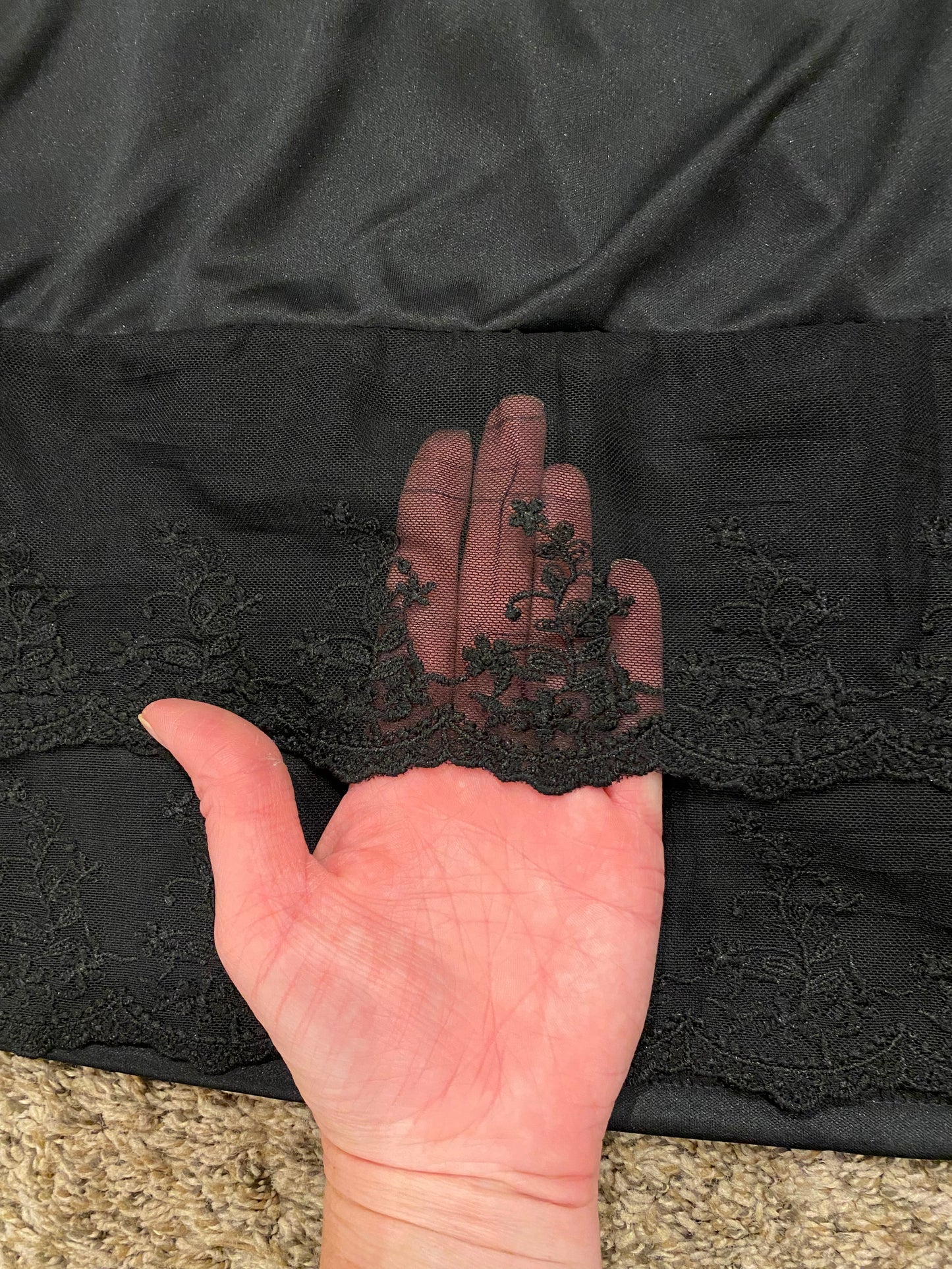 Black Slip with Lace - final sale