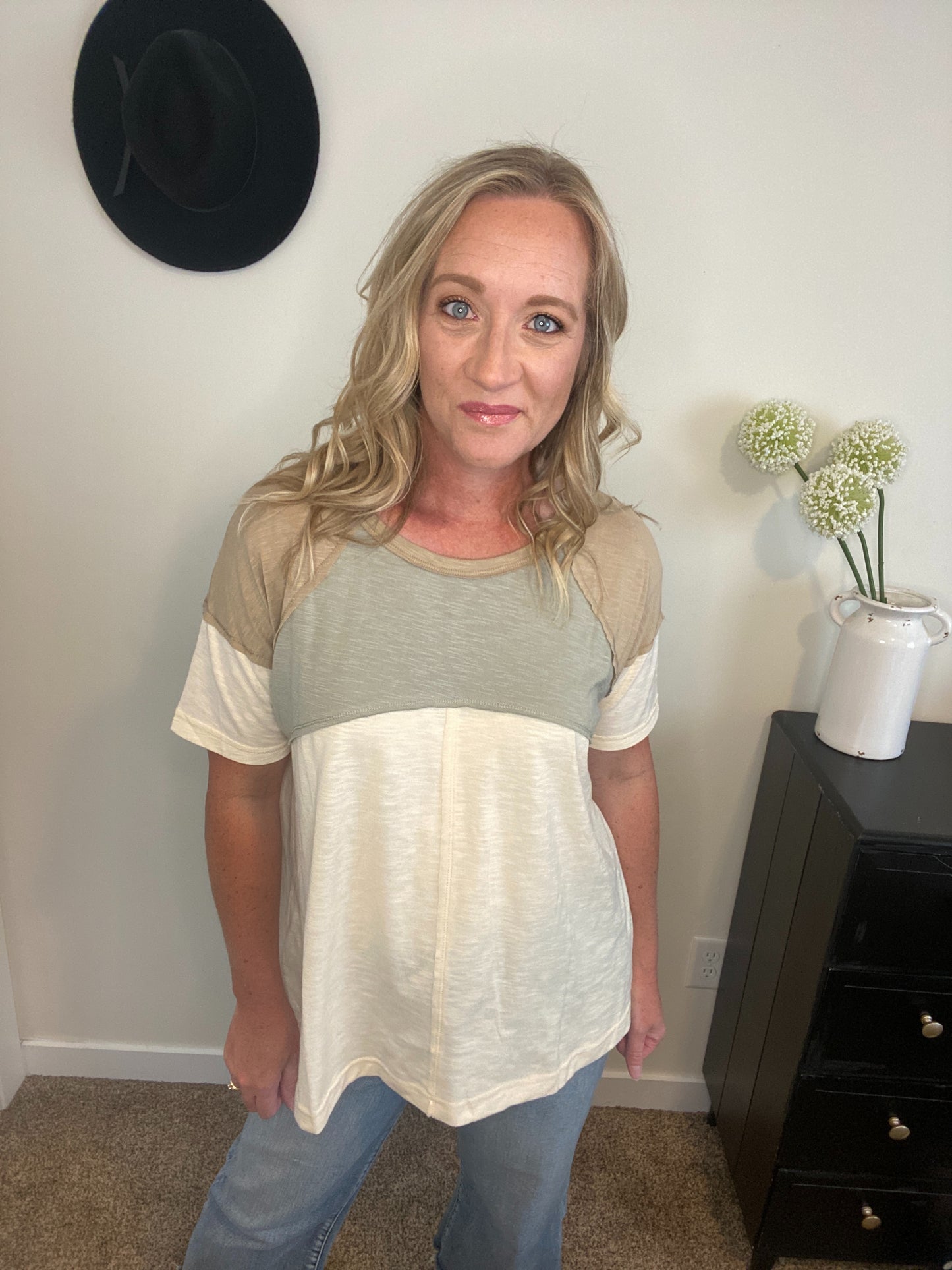 Mallory Patchwork Color Block Tee
