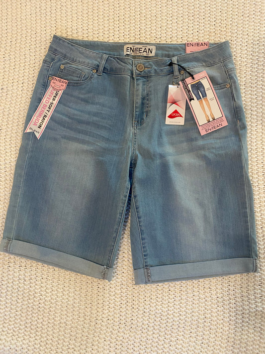 Denim Stretch Bermuda Shorts