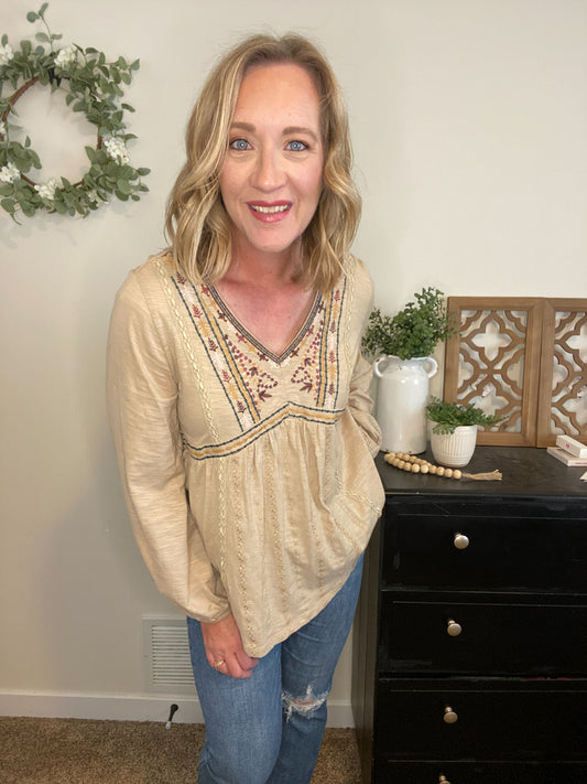 Cadence Embroidered Top