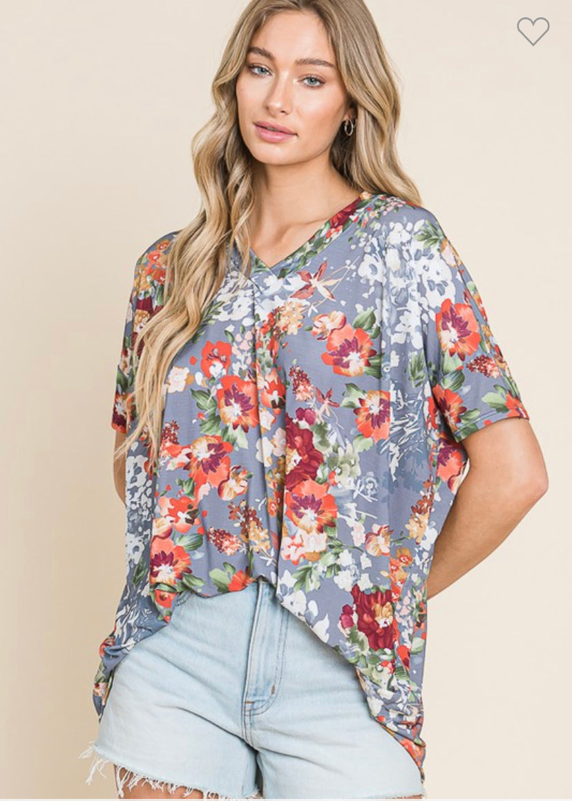 Kendra Floral V-neck