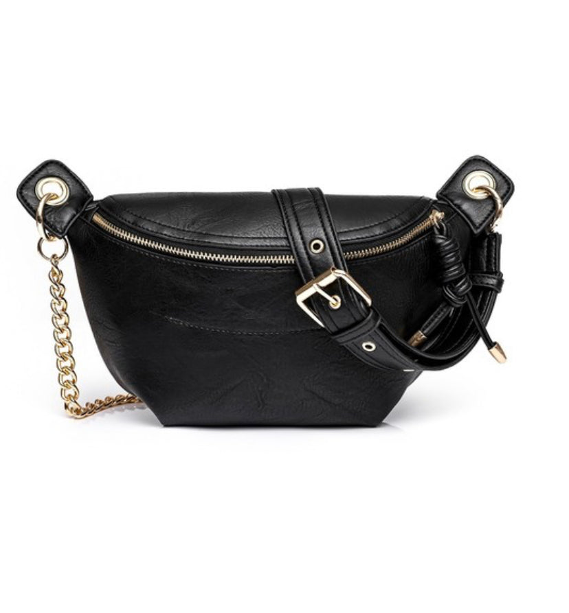 Convertible Sling Belt Bag - Black