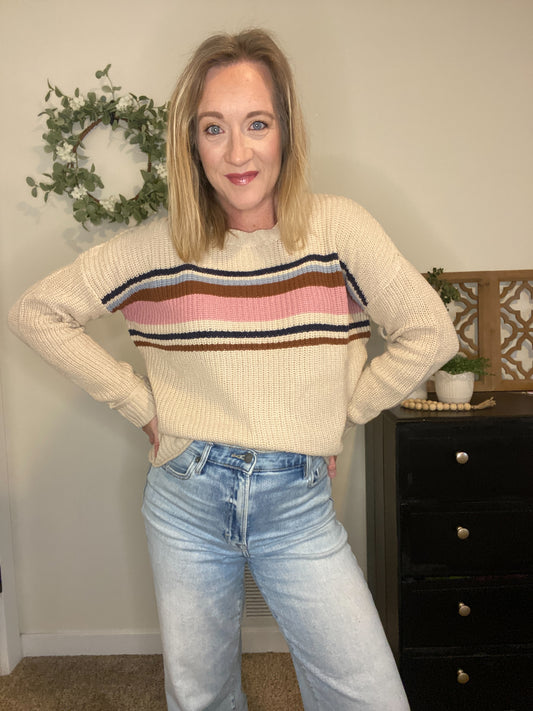 Zoey Color Stripe Sweater