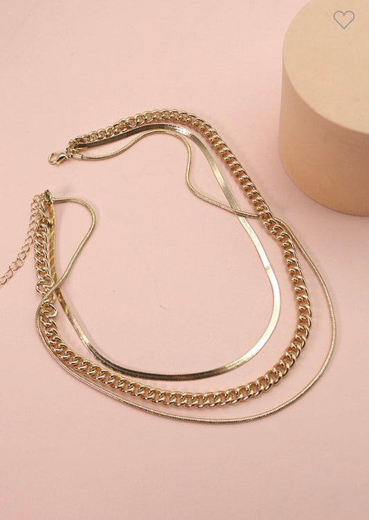 #114 - Mix Snake Chain Multi Layer Necklace