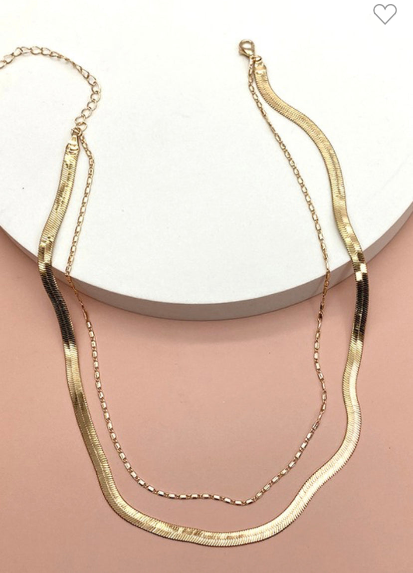 #111 - Double Snake and Largo Chain Necklace