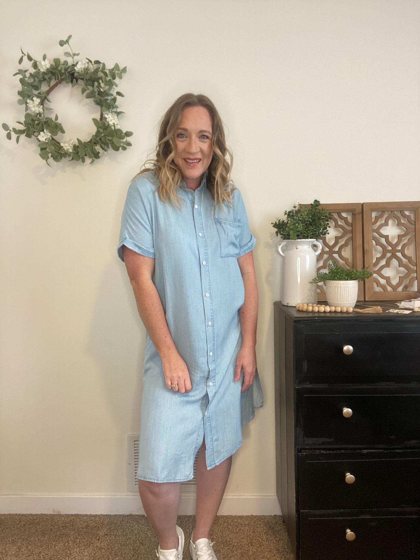 Della Lightweight Denim Dress