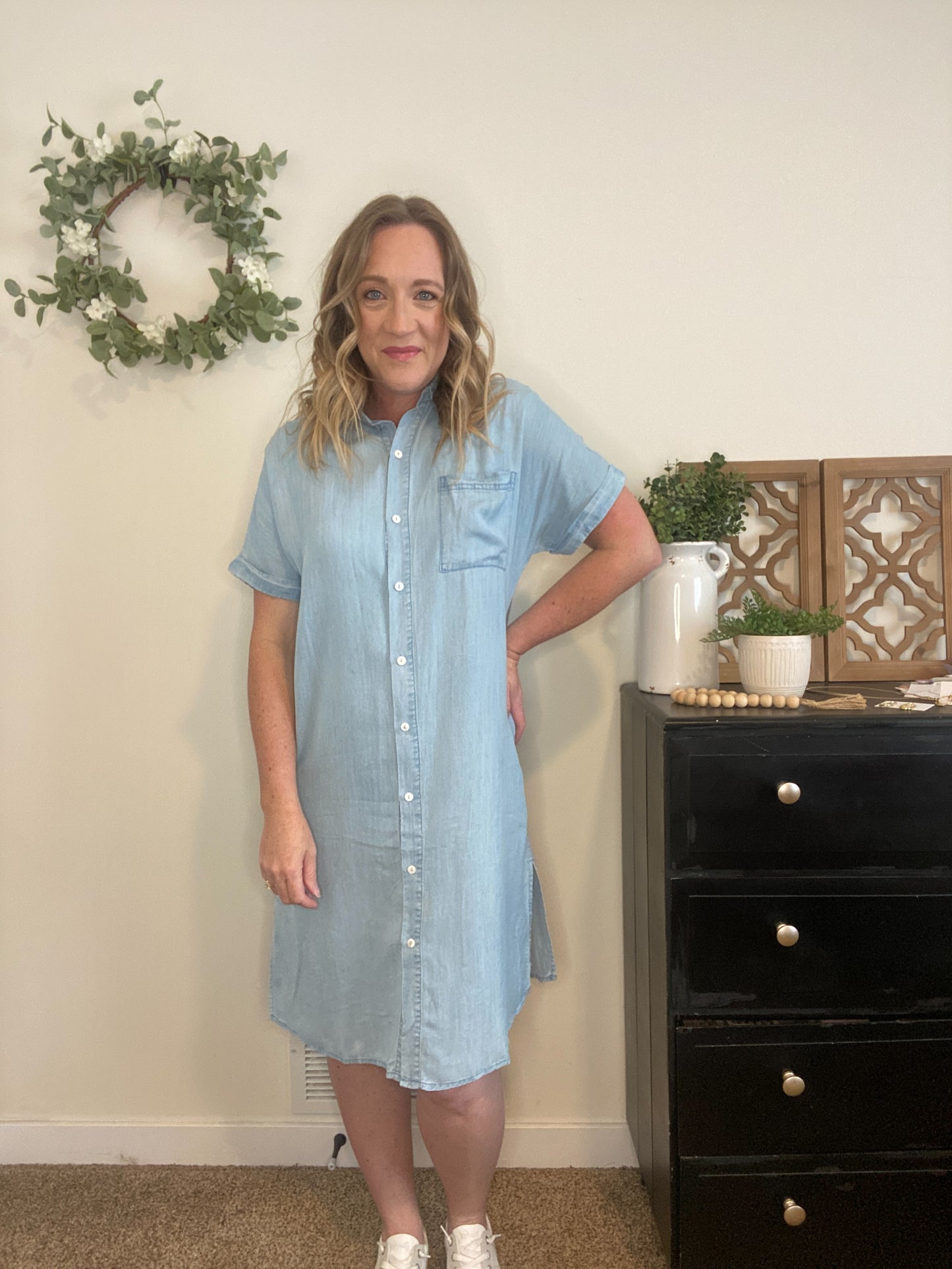 Della Lightweight Denim Dress