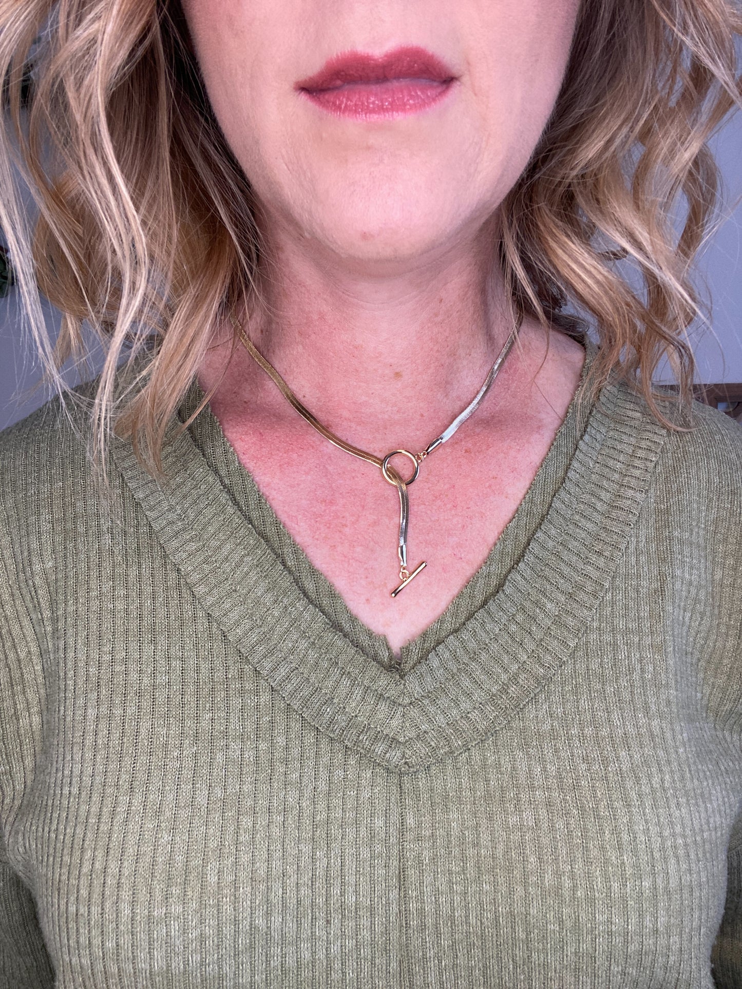 #115 - Snake Chain Toggle Necklace