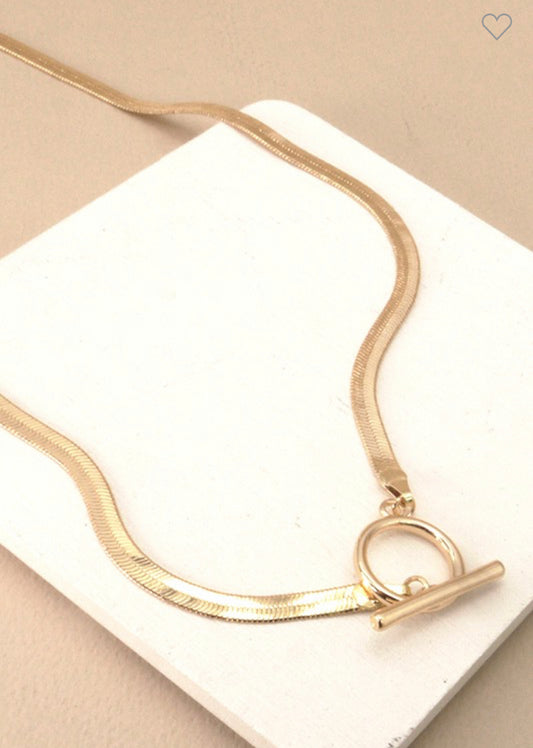 #115 - Snake Chain Toggle Necklace