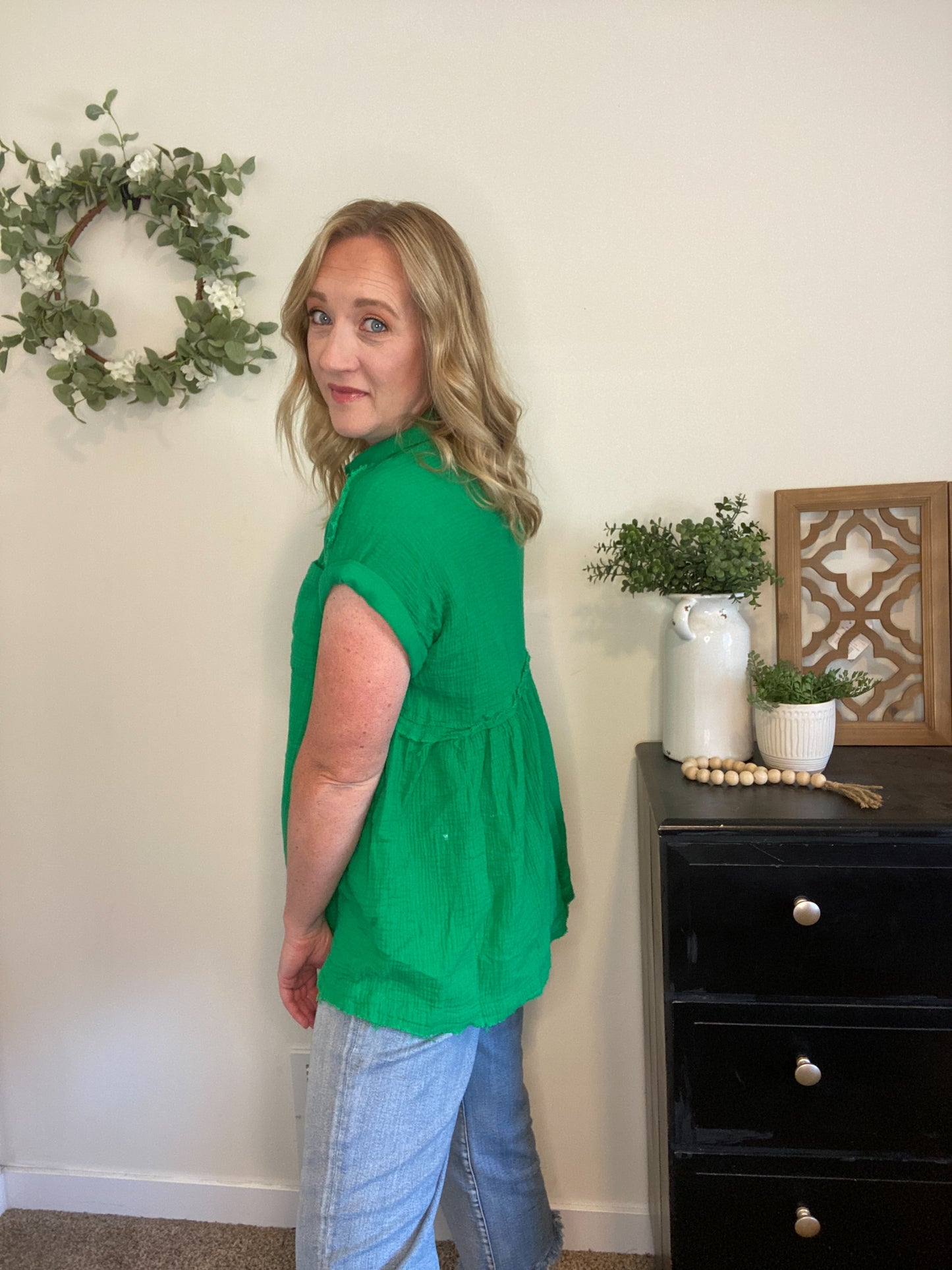 Janie Green Button Down