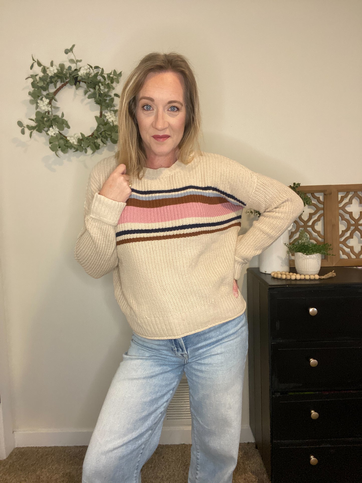 Zoey Color Stripe Sweater