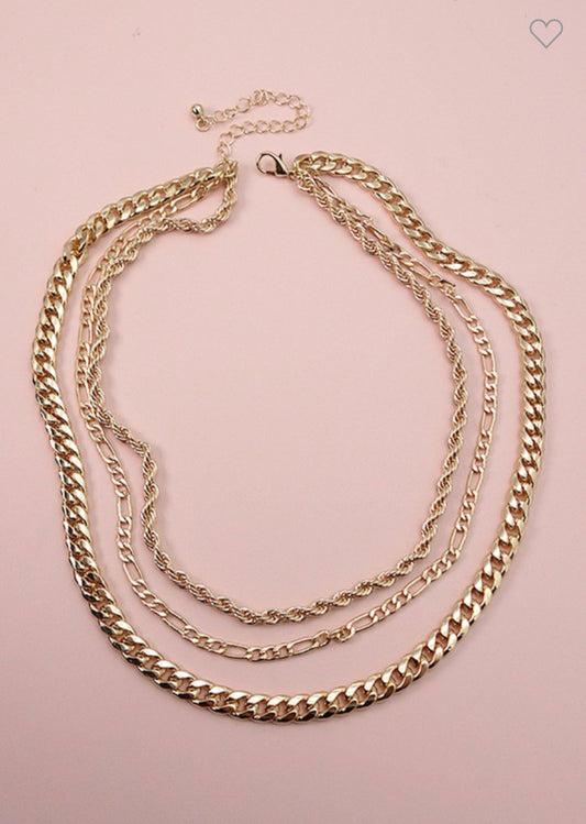 #113 - Bold Multi Rope Chain Layer Necklace