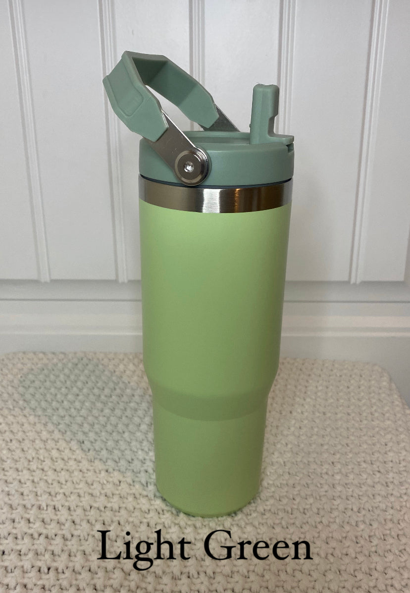 Stainless Steel Flip-top Tumbler