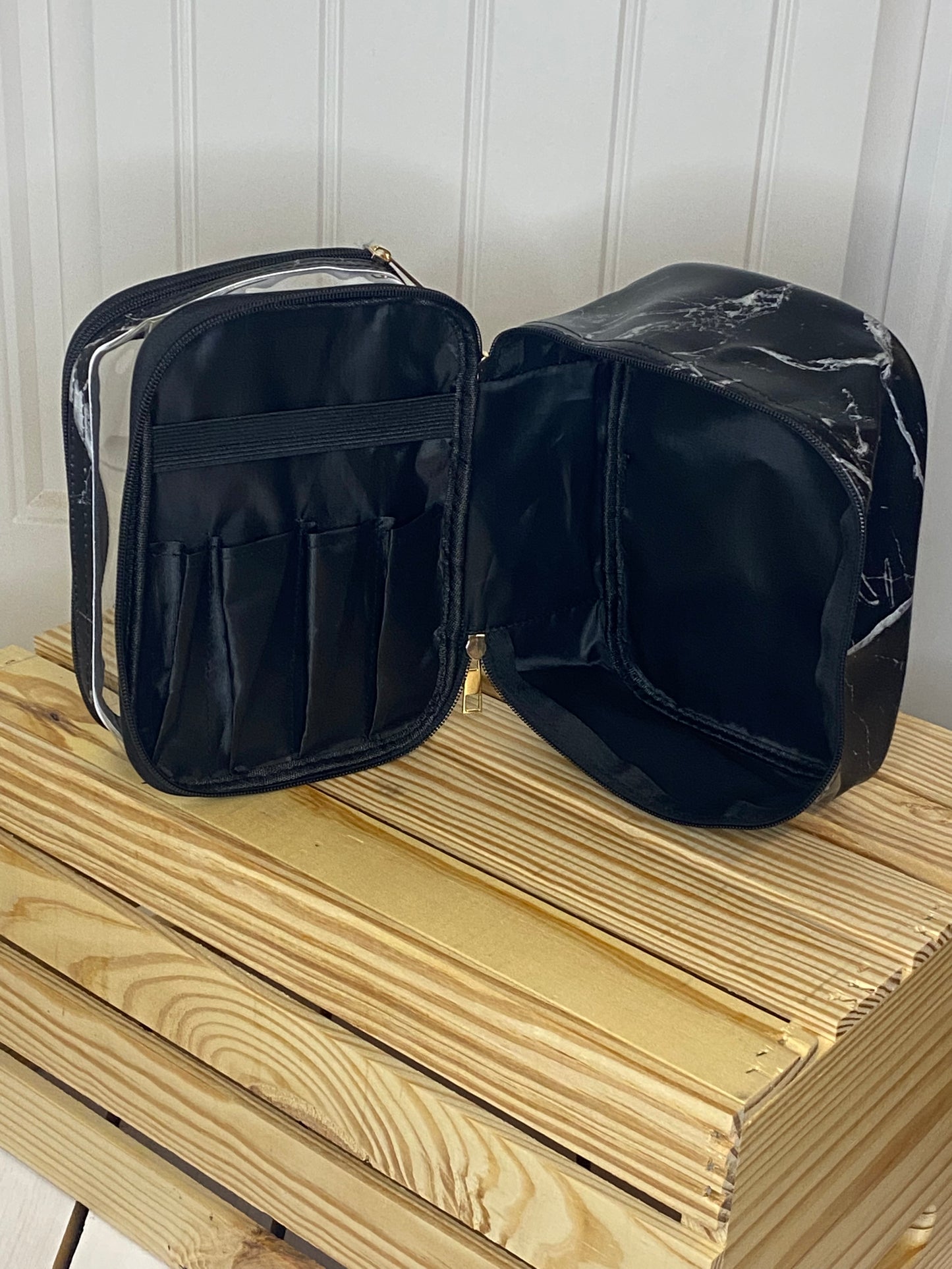 Black Marble Double Layer Bag