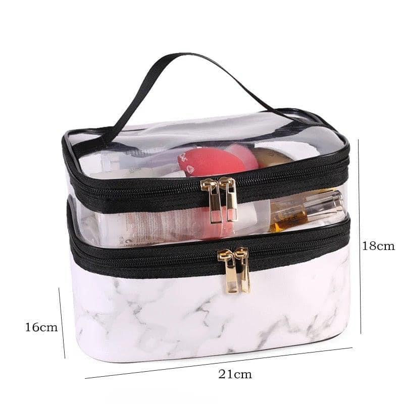 Black Marble Double Layer Bag