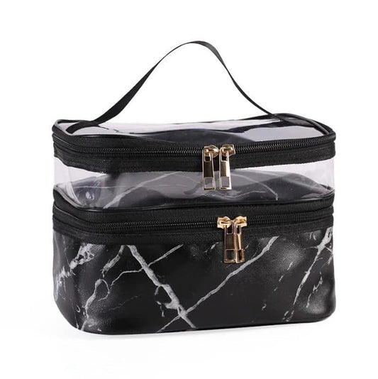 Black Marble Double Layer Bag